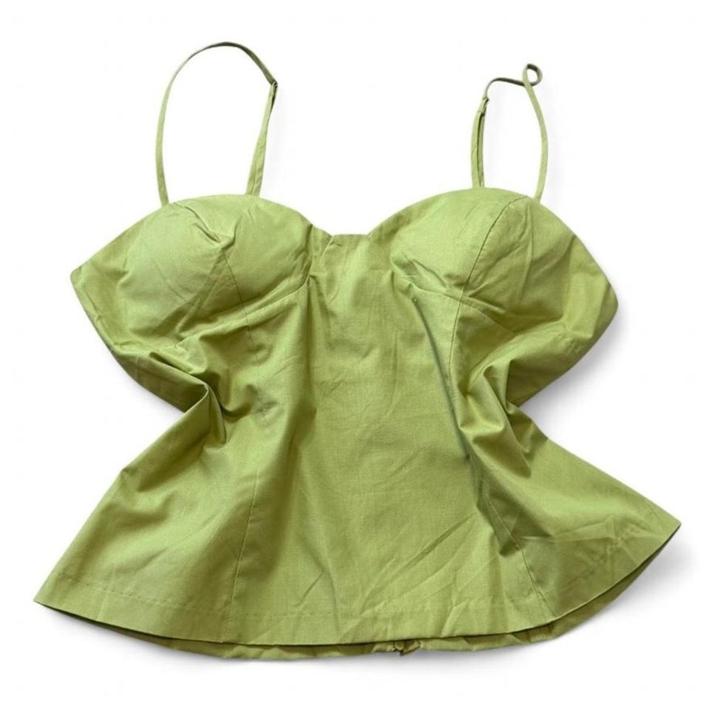 Vintage Y2K Alyn Paige New York Green Bustier Corset Top, Women's Size 9/10
